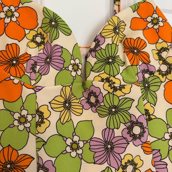 Zara Floral Print Dress with Spaghetti Straps - Picture 5 of 7